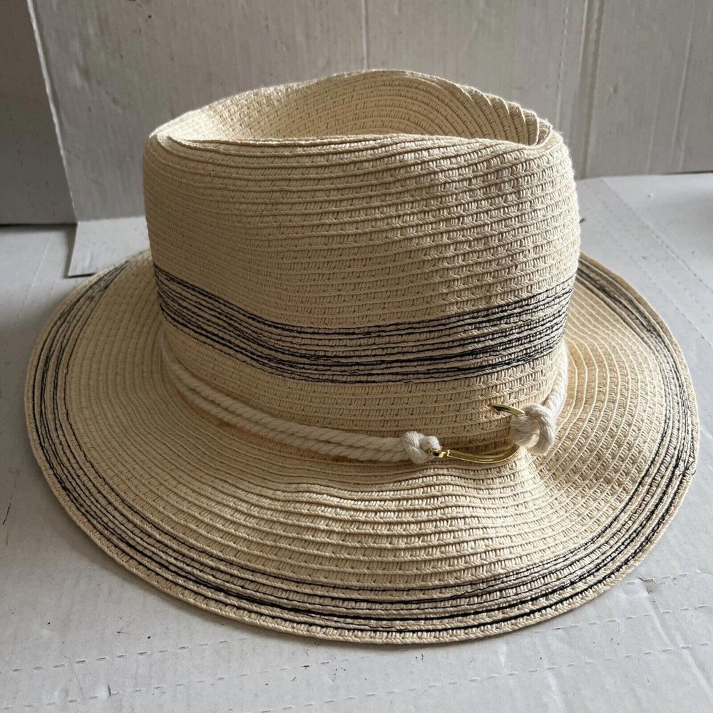 Scala Men's Stylish Straw Hat Preowned Golf Beach Fish Sun Protection Gardening